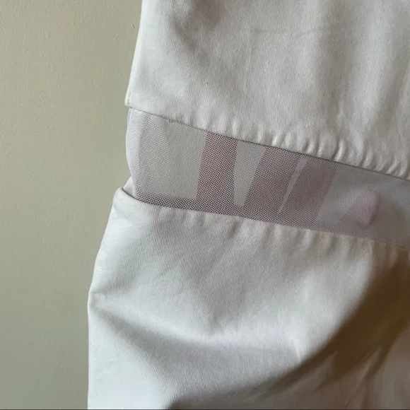 White Skirt w/ Mesh Panel Stripe - Picture 4 of 4